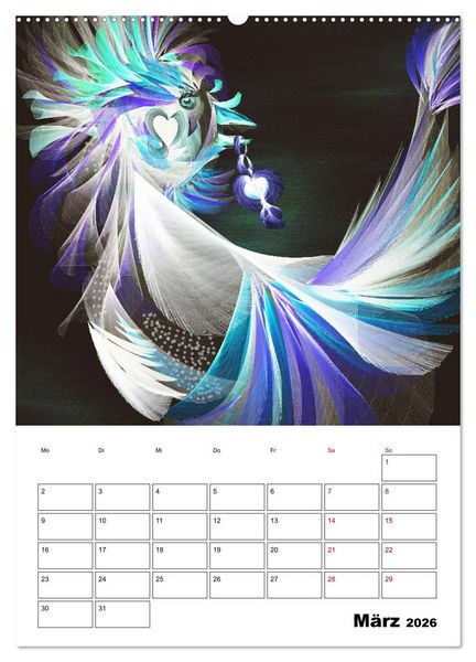 Produktbild: Zauberhaftes Textildesign (Wandkalender 2026 DIN A2 hoch), CALVENDO Monatskalender