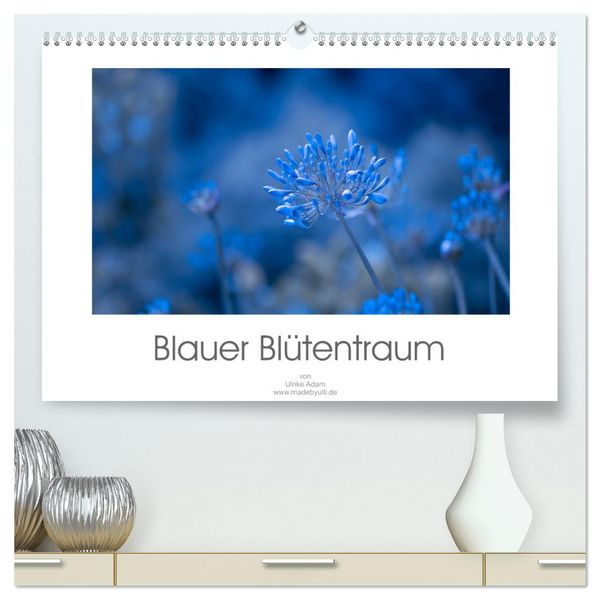 Produktbild: Blauer Bl&uuml;tentraum (hochwertiger Premium Wandkalender 2026 DIN A2 quer), Kunstdruck in Hochglanz