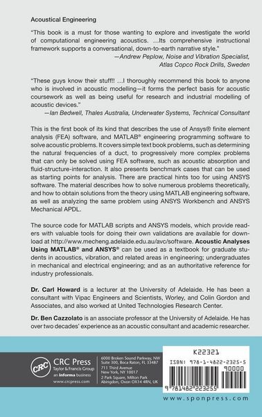Produktbild: Acoustic Analyses Using Matlab and Ansys
