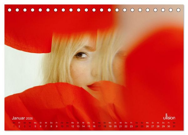 Produktbild: PIPPA CRASH &ndash; schwarz zu rot (Tischkalender 2026 DIN A5 quer), CALVENDO Monatskalender