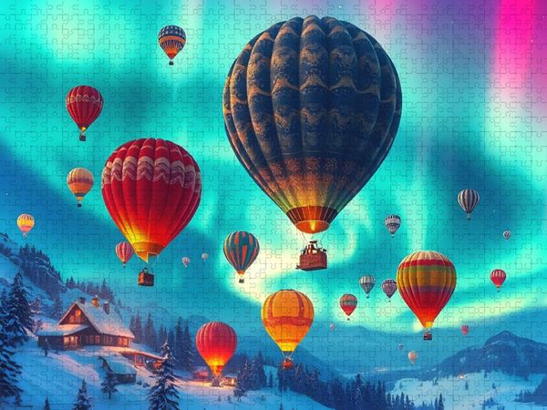 Produktbild: CALVENDO Puzzle Aurora Aeronauten | 1000 Teile Lege-Gr&ouml;&szlig;e 64x48cm Foto-Puzzle f&uuml;r gl&uuml;ckliche Stunden