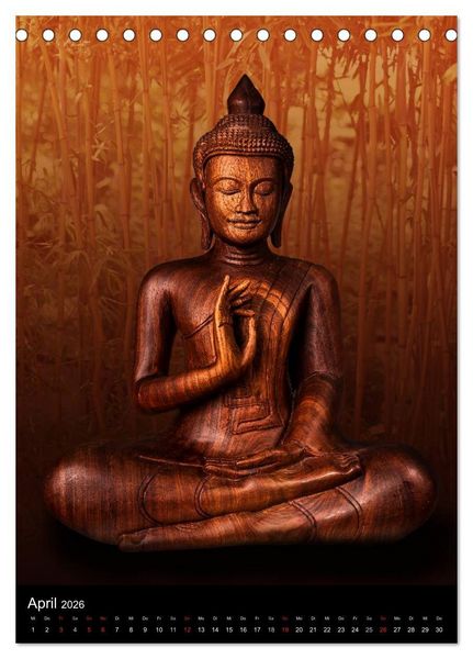 Produktbild: SKULPTUREN Hinduistische G&ouml;ttinnen und G&ouml;tter &bull; Buddhas (Tischkalender 2026 DIN A5 hoch), CALVENDO Monatskalender