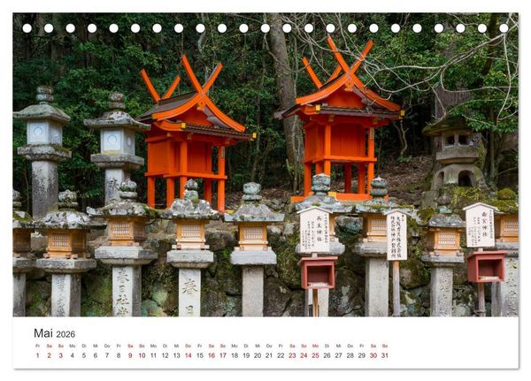 Produktbild: Tempel in Japan (Tischkalender 2026 DIN A5 quer), CALVENDO Monatskalender