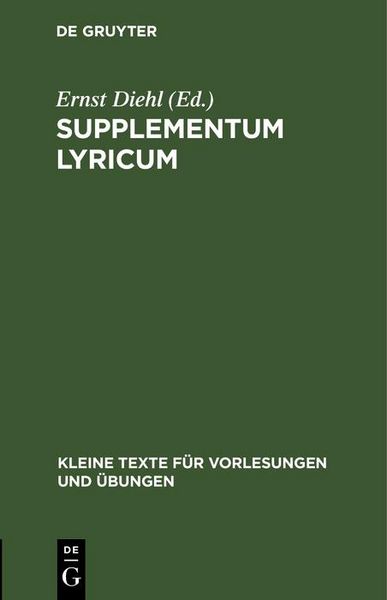 Produktbild: Supplementum lyricum