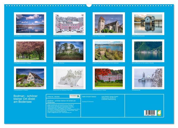 Produktbild: Bodman - sch&ouml;ner kleiner Ort direkt am Bodensee (Wandkalender 2026 DIN A2 quer), CALVENDO Monatskalender