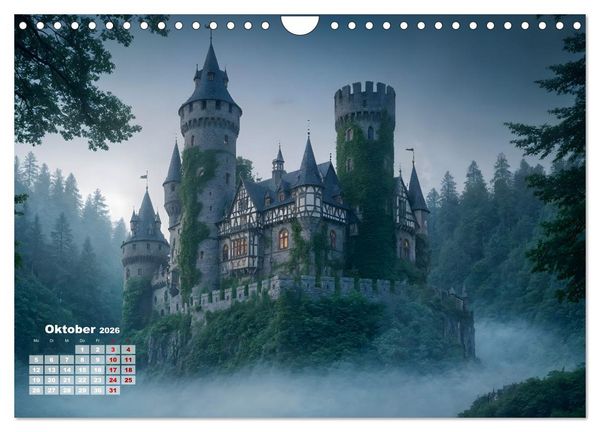 Produktbild: Burgen der Legenden (Wandkalender 2026 DIN A4 quer), CALVENDO Monatskalender