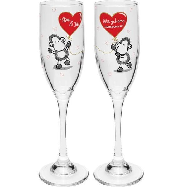 Sektglas Set "Du & Ich"