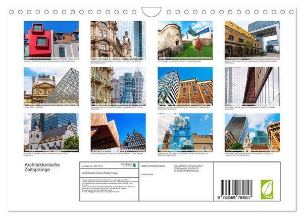 Produktbild: Architektonische Zeitspr&uuml;nge (Wandkalender 2027 DIN A4 quer), CALVENDO Monatskalender