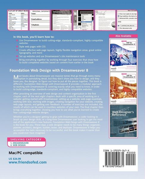 Produktbild: Foundation Web Design with Dreamweaver 8