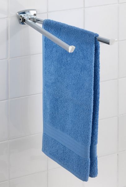 Produktbild: Handtuchhalter Mod. Basic gl&auml;nzend, mit 2 beweglichen Handtuchstangen
