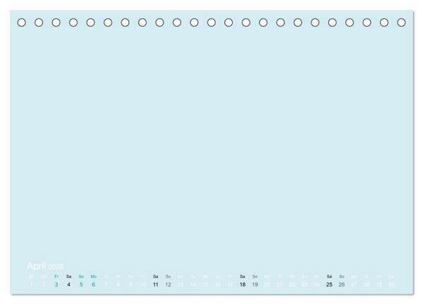 Produktbild: Bastelkalender - hell Blau (Tischkalender 2026 DIN A5 quer), CALVENDO Monatskalender