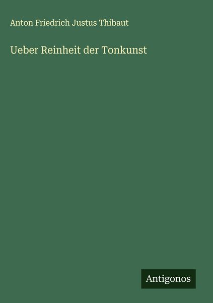 Produktbild: Ueber Reinheit der Tonkunst
