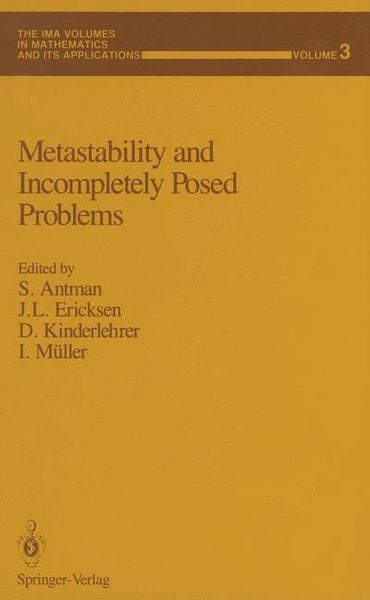 Produktbild: Metastability and Incompletely Posed Problems