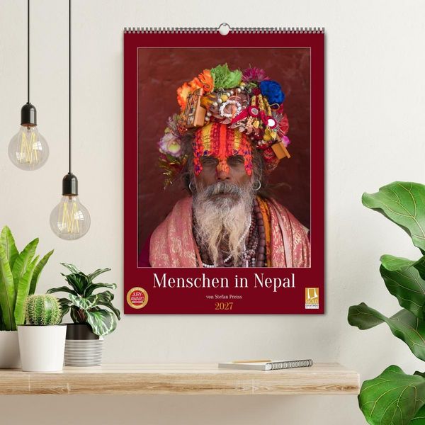 Produktbild: Menschen in Nepal (Wandkalender 2027 DIN A2 hoch), CALVENDO Monatskalender