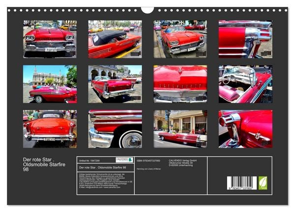 Produktbild: Der rote Star . Oldsmobile Starfire 98 (Wandkalender 2026 DIN A3 quer), CALVENDO Monatskalender