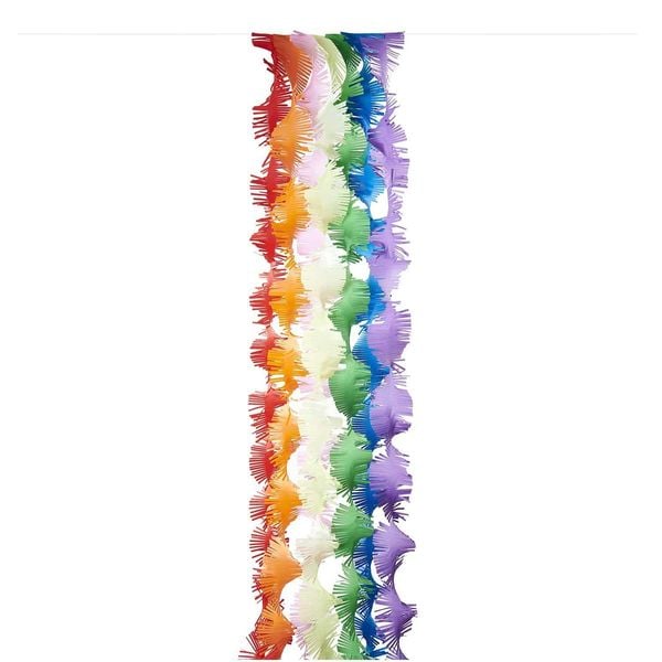 Krepp Girlanden, Regenbogen Klassik Mix, MIX, 7 Stk, 17,