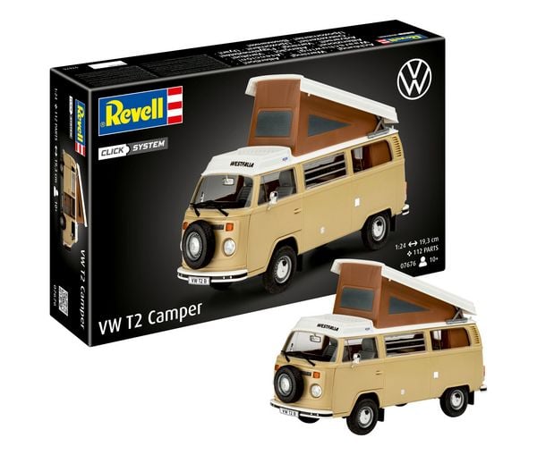 Produktbild: VW T2 Camper (Click System), Revell Bausatz zum Zusammenstecken mehrfarbig