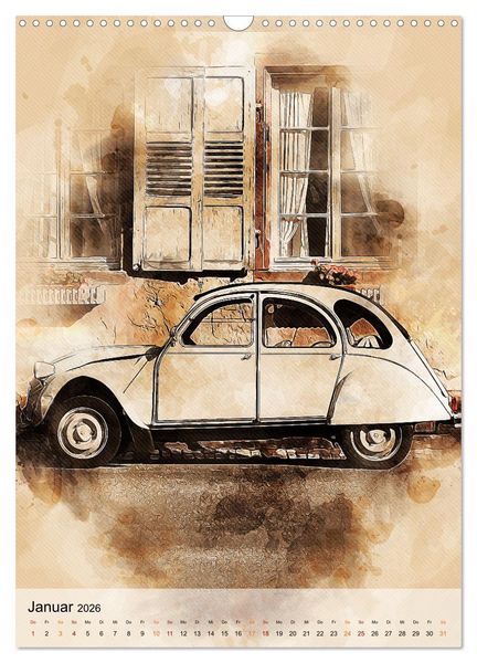 Produktbild: Die Ente - Automobil Legende (Wandkalender 2026 DIN A3 hoch), CALVENDO Monatskalender