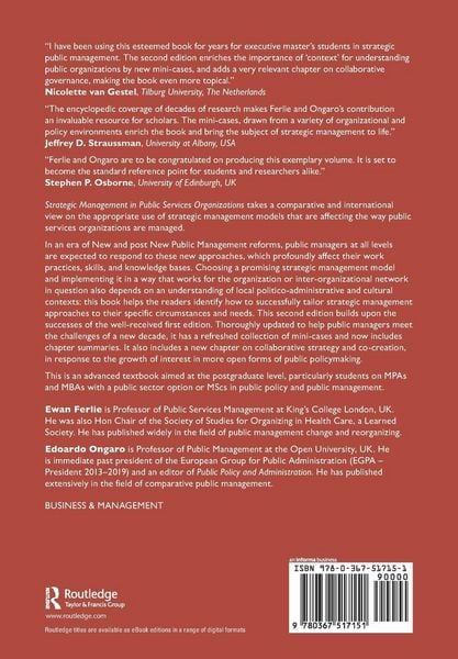 Produktbild: Strategic Management in Public Services Organizations