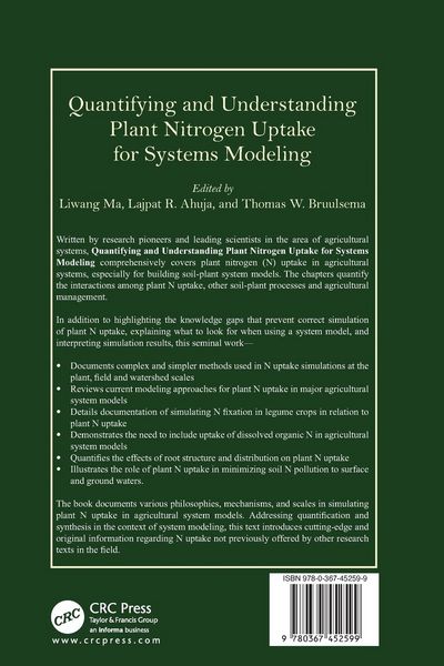 Produktbild: Quantifying and Understanding Plant Nitrogen Uptake for Systems Modeling