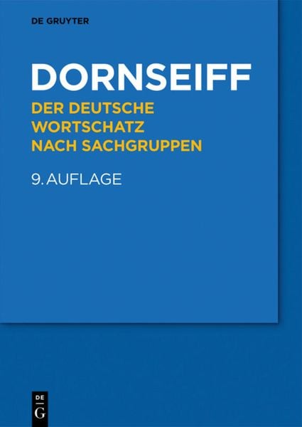 Produktbild: Der deutsche Wortschatz nach Sachgruppen