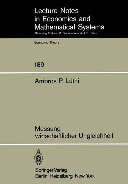 Produktbild: Messung wirtschaftlicher Ungleichheit