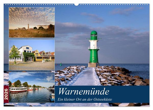 Urlaub in Warnemünde (Wandkalender 2026 DIN A2 quer), CALVENDO Monatskalender