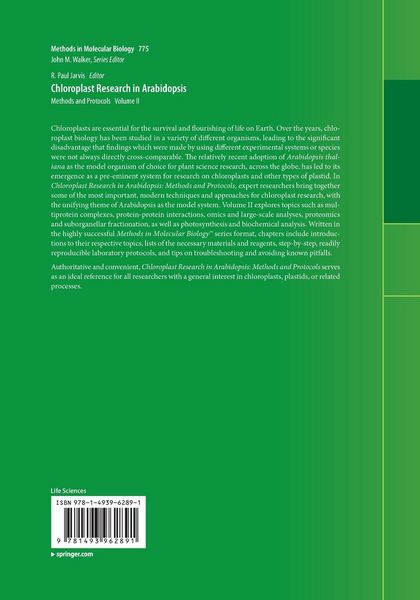 Produktbild: Chloroplast Research in Arabidopsis