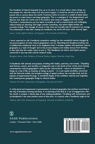 Produktbild: Handbook of Cultural Geography