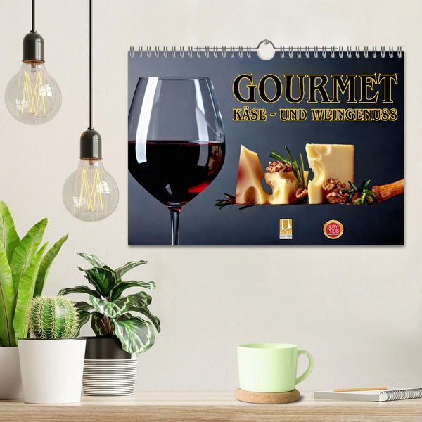 Produktbild: Gourmet K&auml;se - und Weingenuss (Wandkalender 2026 DIN A4 quer), CALVENDO Monatskalender