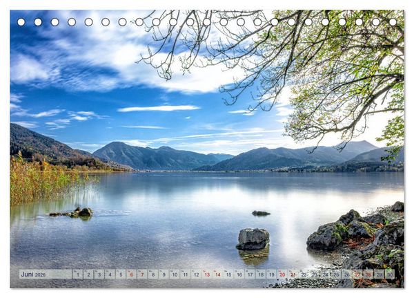 Produktbild: Malerischer Tegernsee (Tischkalender 2026 DIN A5 quer), CALVENDO Monatskalender