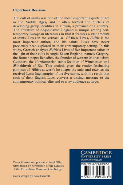 Produktbild: Aelfric and the Cult of Saints in Late Anglo-Saxon England