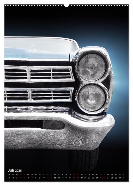 Produktbild: Amerikanische Autos aus den Jahren 1957 bis 1976 Frontansichten (hochwertiger Premium Wandkalender 2026 DIN A2 hoch), Kunstdruck in Hochglanz