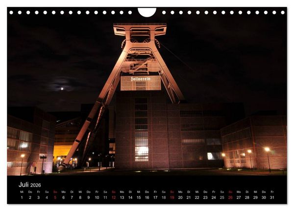 Produktbild: Impressionen Ruhrgebiet bei Nacht (Wandkalender 2026 DIN A4 quer), CALVENDO Monatskalender