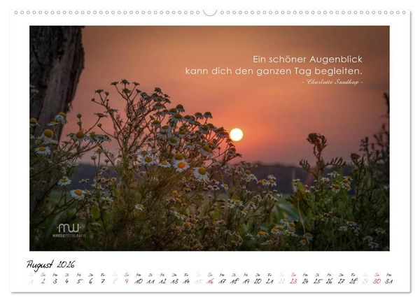 Produktbild: Gedanken... Bildkalender mit Spr&uuml;chen (hochwertiger Premium Wandkalender 2026 DIN A2 quer), Kunstdruck in Hochglanz