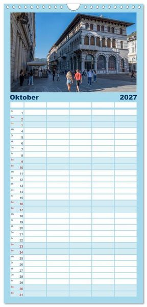 Produktbild: Familienplaner 2027 - Como und der Comer See mit 5 Spalten (Wandkalender, 21 x 45 cm) CALVENDO