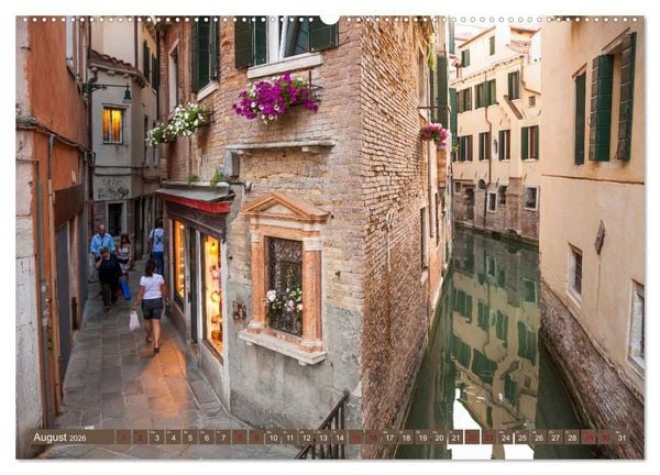 Produktbild: Venedig - Traum in der Lagune (hochwertiger Premium Wandkalender 2026 DIN A2 quer), Kunstdruck in Hochglanz