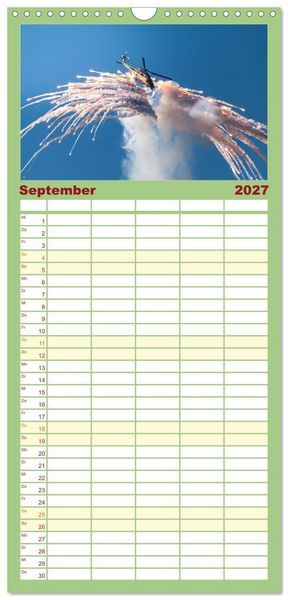 Produktbild: Familienplaner 2027 - Milit&auml;rflieger mit 5 Spalten (Wandkalender, 21 x 45 cm) CALVENDO