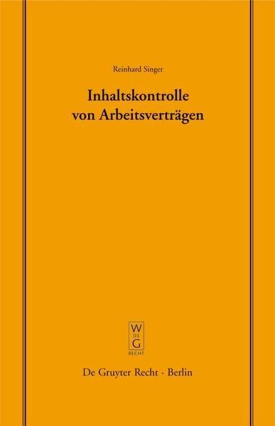 Produktbild: Inhaltskontrolle von Arbeitsvertr&auml;gen