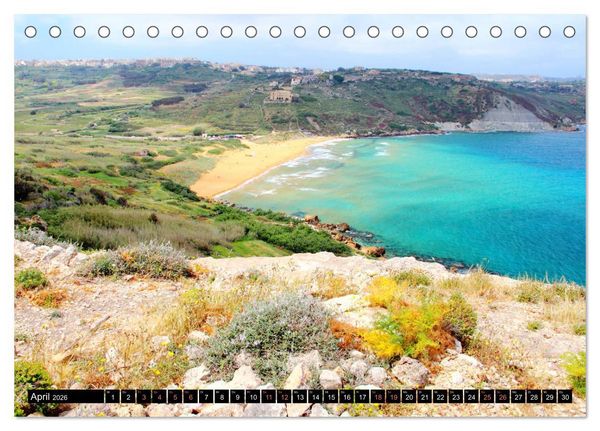Produktbild: Malta - Juwel im Mittelmeer (Tischkalender 2026 DIN A5 quer), CALVENDO Monatskalender