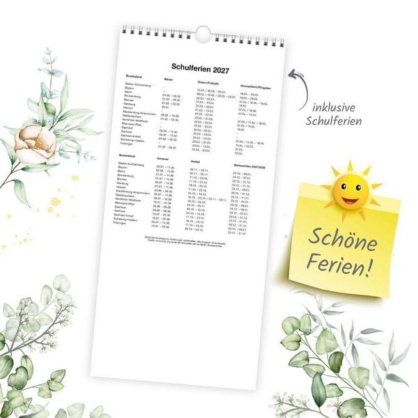 Produktbild: TR&Ouml;TSCH - Familienkalender Familienterminer Blumen 2027