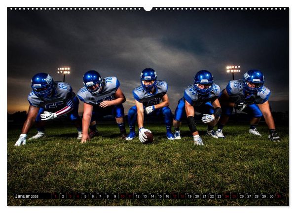 Produktbild: American Football - Athleten (hochwertiger Premium Wandkalender 2026 DIN A2 quer), Kunstdruck in Hochglanz
