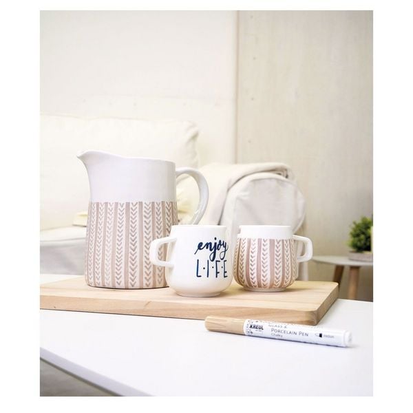 Produktbild: KREUL Glass & Porcelain Pen Chalky medium 5er Set