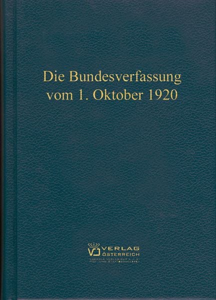 Produktbild: Die Bundesverfassung vom 1. Oktober 1920