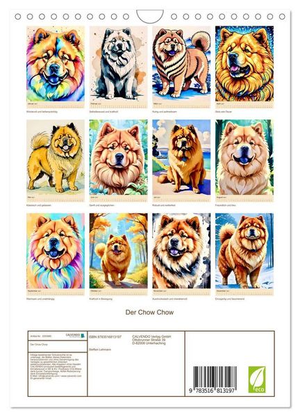 Produktbild: Der Chow Chow (Wandkalender 2027 DIN A4 hoch), CALVENDO Monatskalender