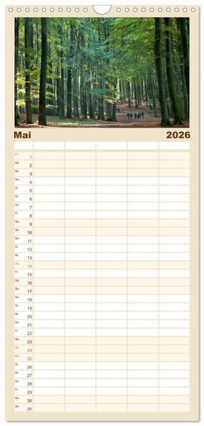 Produktbild: Familienplaner 2026 - Welterbe - St&auml;tten in Deutschland mit 5 Spalten (Wandkalender, 21 x 45 cm) CALVENDO