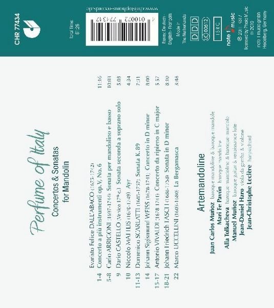 Produktbild: Perfume Of Italy. Concertos & Sonatas for Mandolin