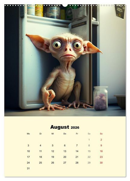 Produktbild: Monsteralarm. Die Invasion der kleinen Qu&auml;lgeister (hochwertiger Premium Wandkalender 2026 DIN A2 hoch), Kunstdruck in Hochglanz