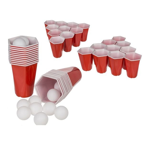 Produktbild: Trinkspiel Hexagon Beer Pong 450ml Becher