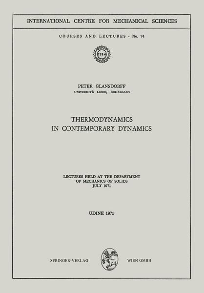 Produktbild: Thermodynamics in Contemporary Dynamics